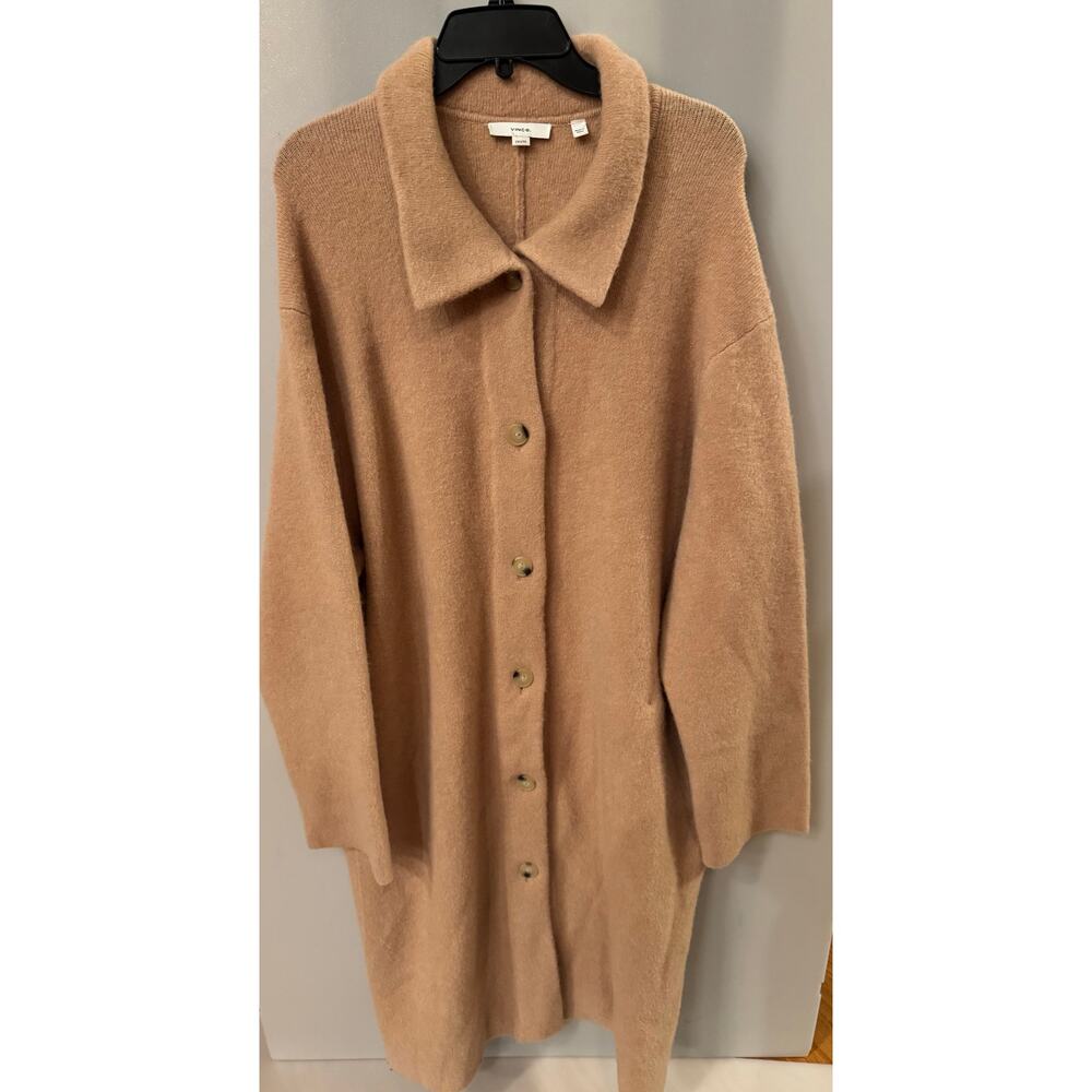 VINCE Wool-Alpaca Blend Knit Cardigan Coat - Size 2XL - Picture 8 of 10